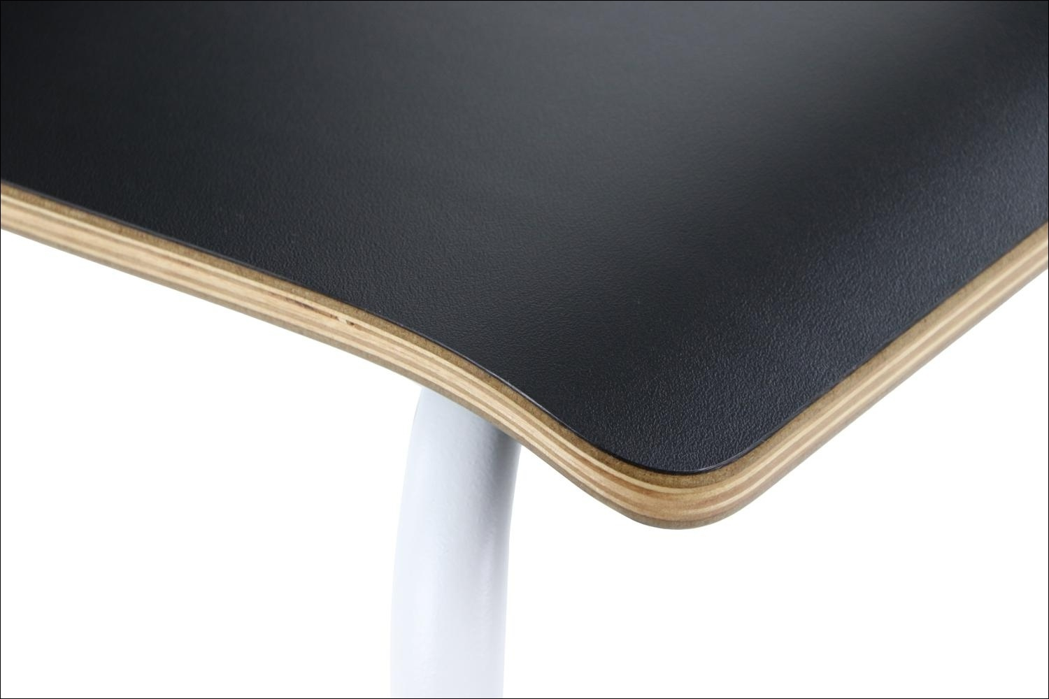 Krzesło WERDI A sklejka laminowana kubełek czarny stelaż biały