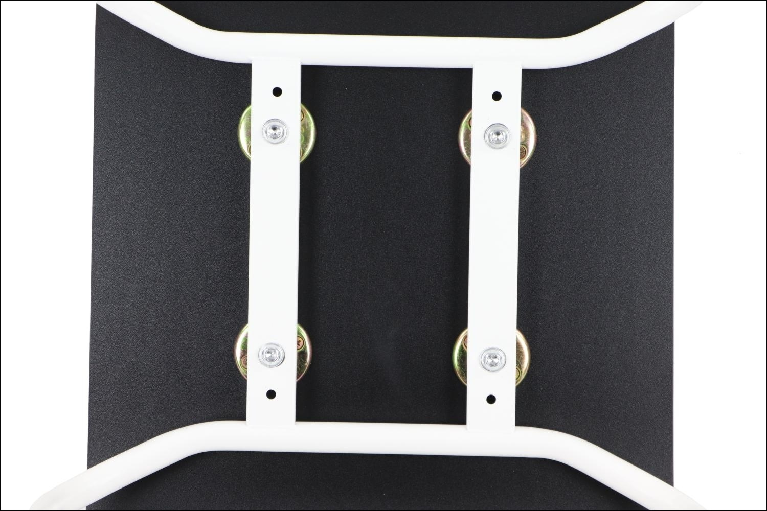 Krzesło WERDI A sklejka laminowana kubełek czarny stelaż biały