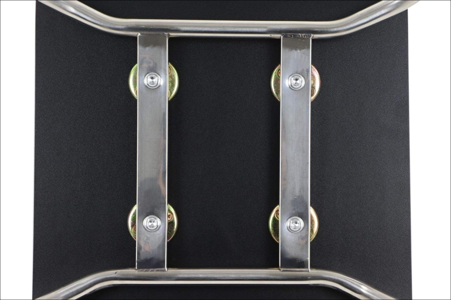 Krzesło WERDI A sklejka laminowana kubełek czarny stelaż stal nierdzewna