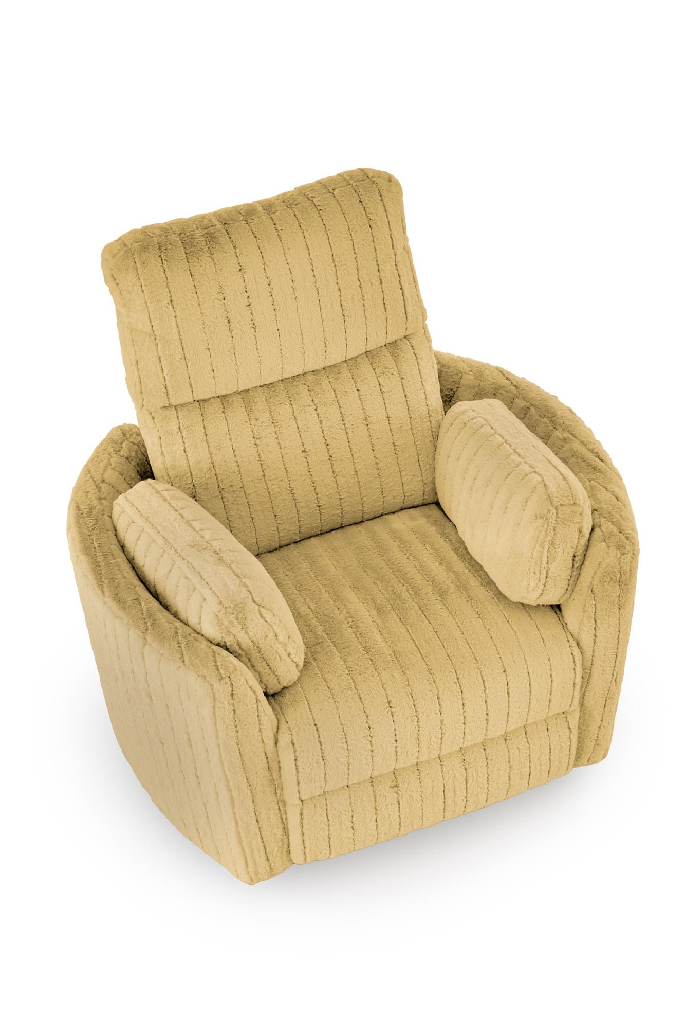 PEGAS fotel wypoczynkowy z Elektrycznym Rozkładaniem, Funkcją Obrotu i Kołyski, musztardowy