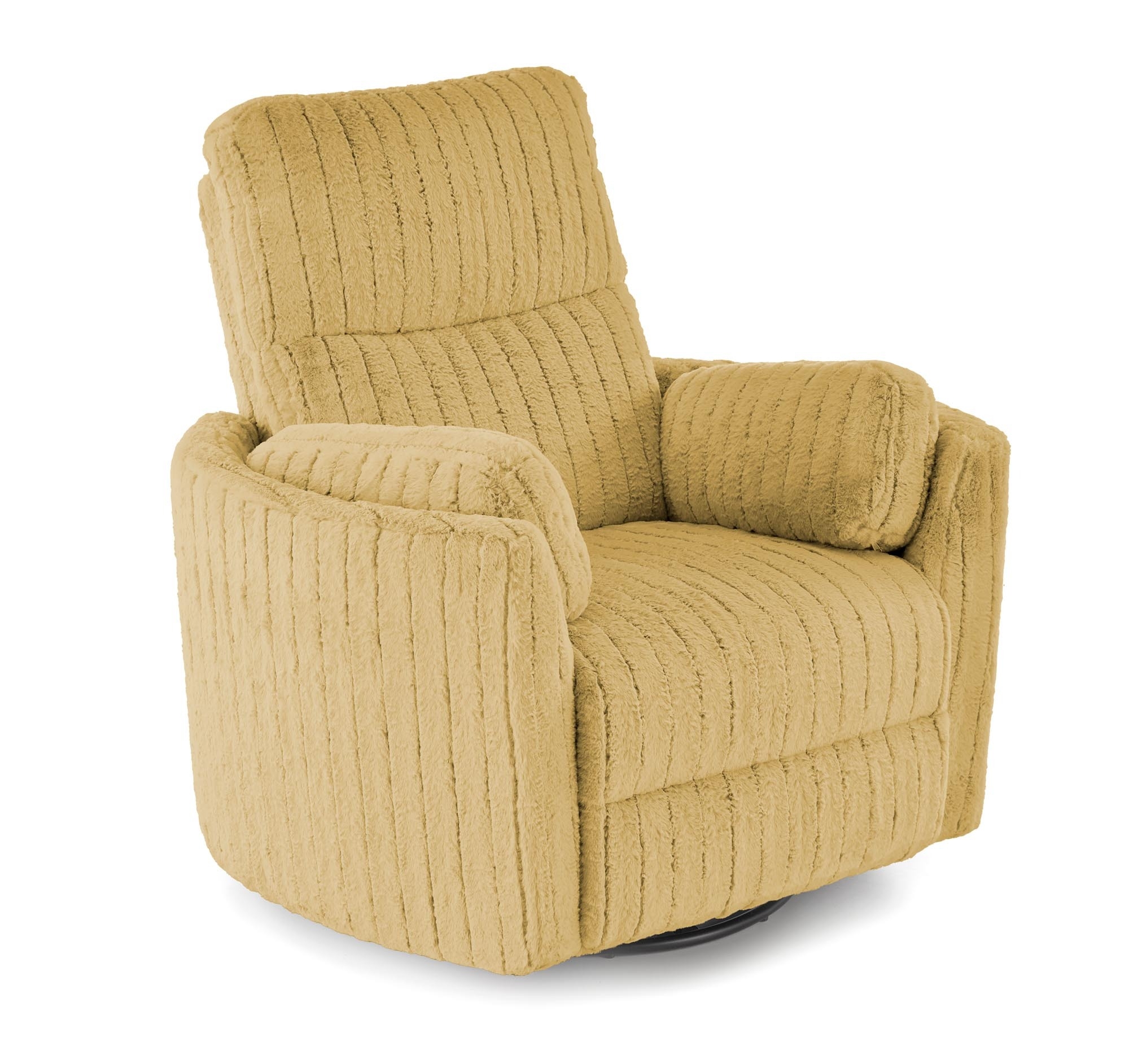 PEGAS fotel wypoczynkowy z Elektrycznym Rozkładaniem, Funkcją Obrotu i Kołyski, musztardowy