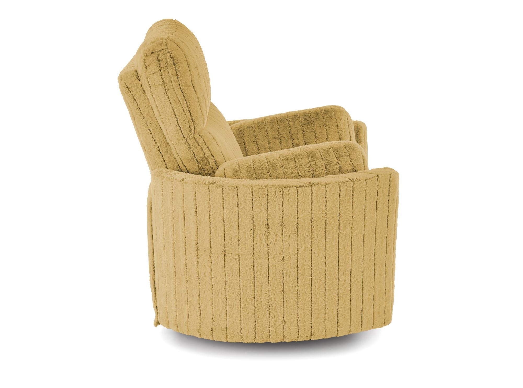 PEGAS fotel wypoczynkowy z Elektrycznym Rozkładaniem, Funkcją Obrotu i Kołyski, musztardowy