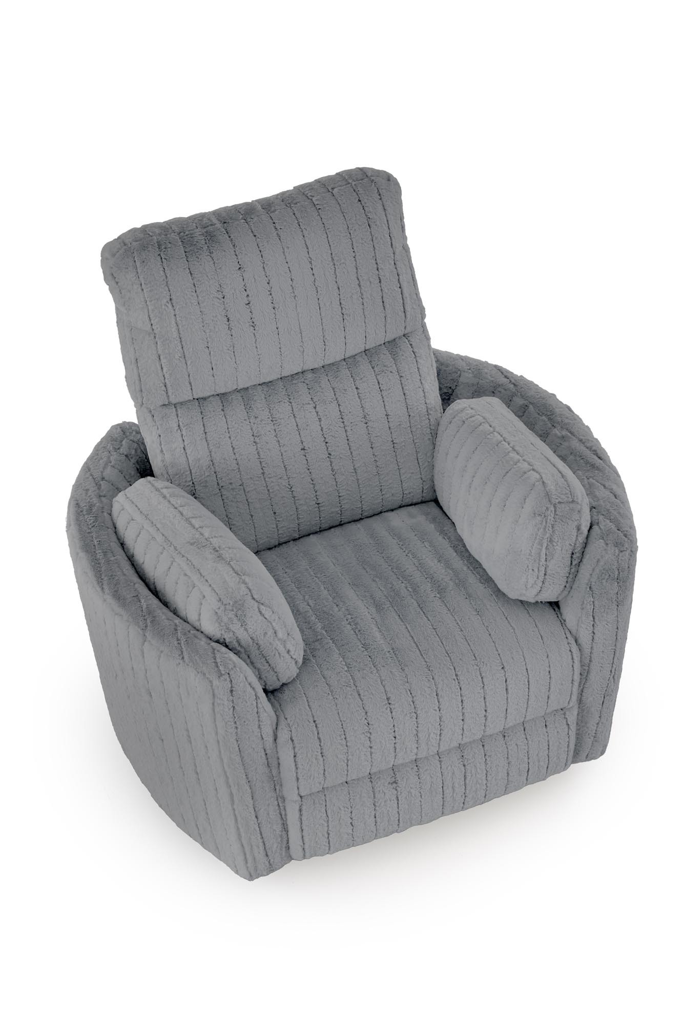 PEGAS fotel wypoczynkowy z Elektrycznym Rozkładaniem, Funkcją Obrotu i Kołyski, popielaty