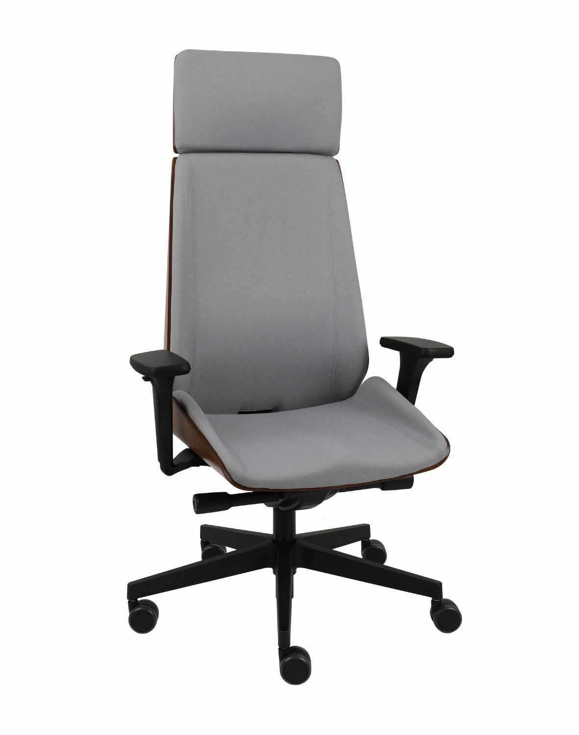 Fotel gabinetowy MOON WOOD HD BLACK/CHROME