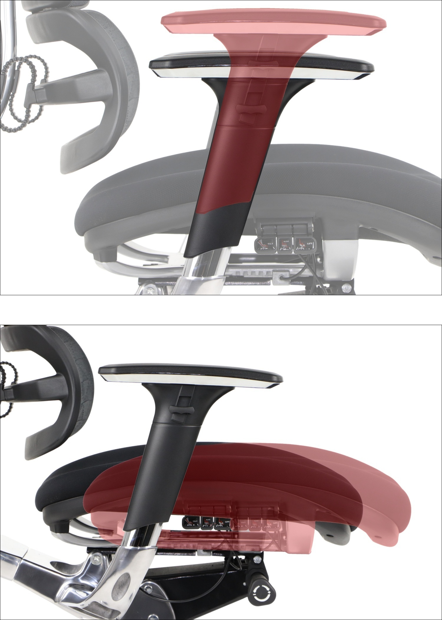 Fotel biurowy obrotowy ErgoNew S8(2) siedzisko tkaninowe