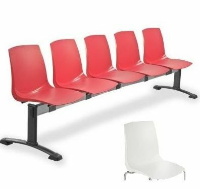 Ławka ARI 5 osobowa - biała