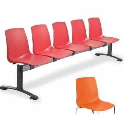 Ławka ARI 5 osobowa - pomarańczowa