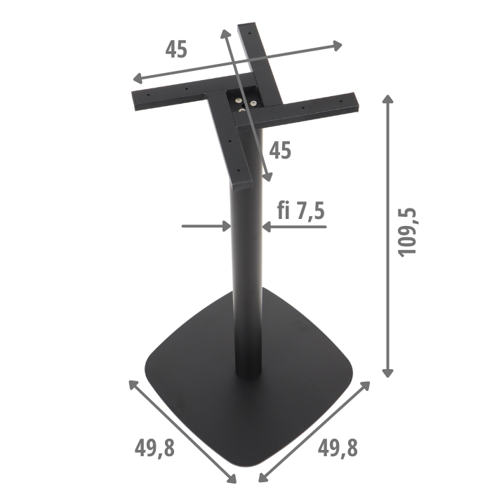 Podstawa do stolika SH-3050-3/H/B 50x50 cm wys. 109,5 cm