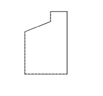 Bok wysoki kończący ladę VISTA LVB13 70x112h