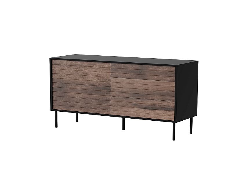 CORTINA komoda 120 ( 1D3S )  czarny/orzech ( 1 szt.=2 p. )