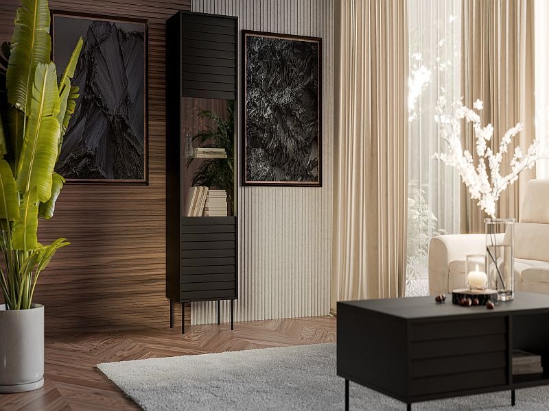 CORTINA witryna czarny/czarny ( 1 szt.=2 p. )