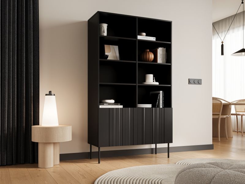 ISLA regał 100 czarny mat ( 1 szt.=2 p. )