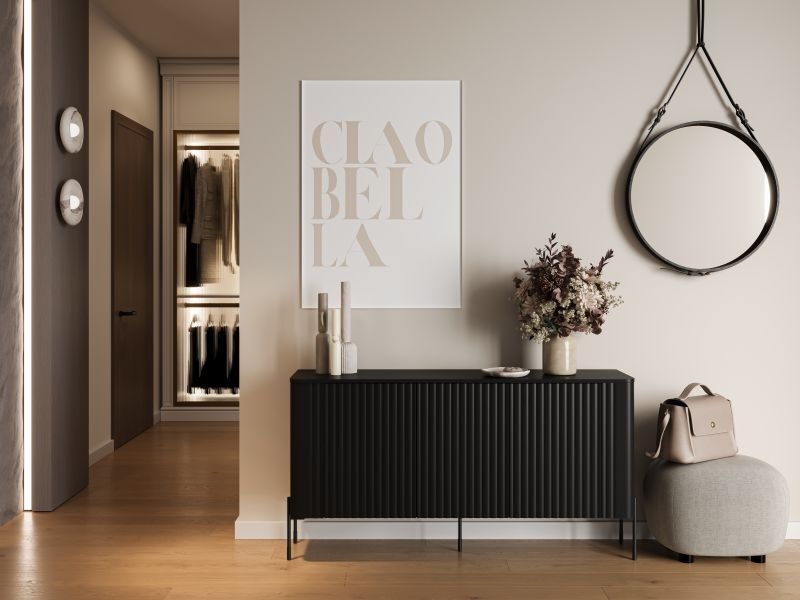 VERA komoda 150 czarny ( 1 szt.=2 p. )