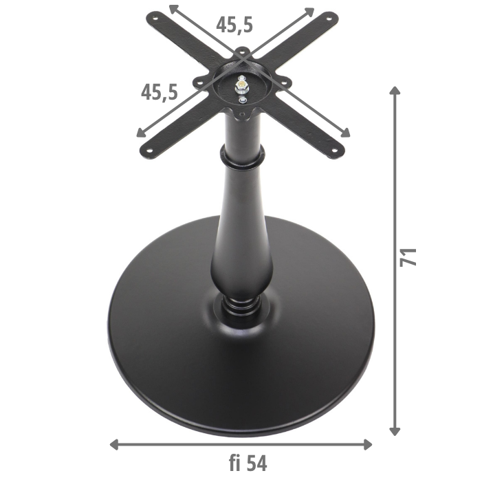 Podstawa do stolika SH-5013-10/B, fi 54 cm, wys.71 cm