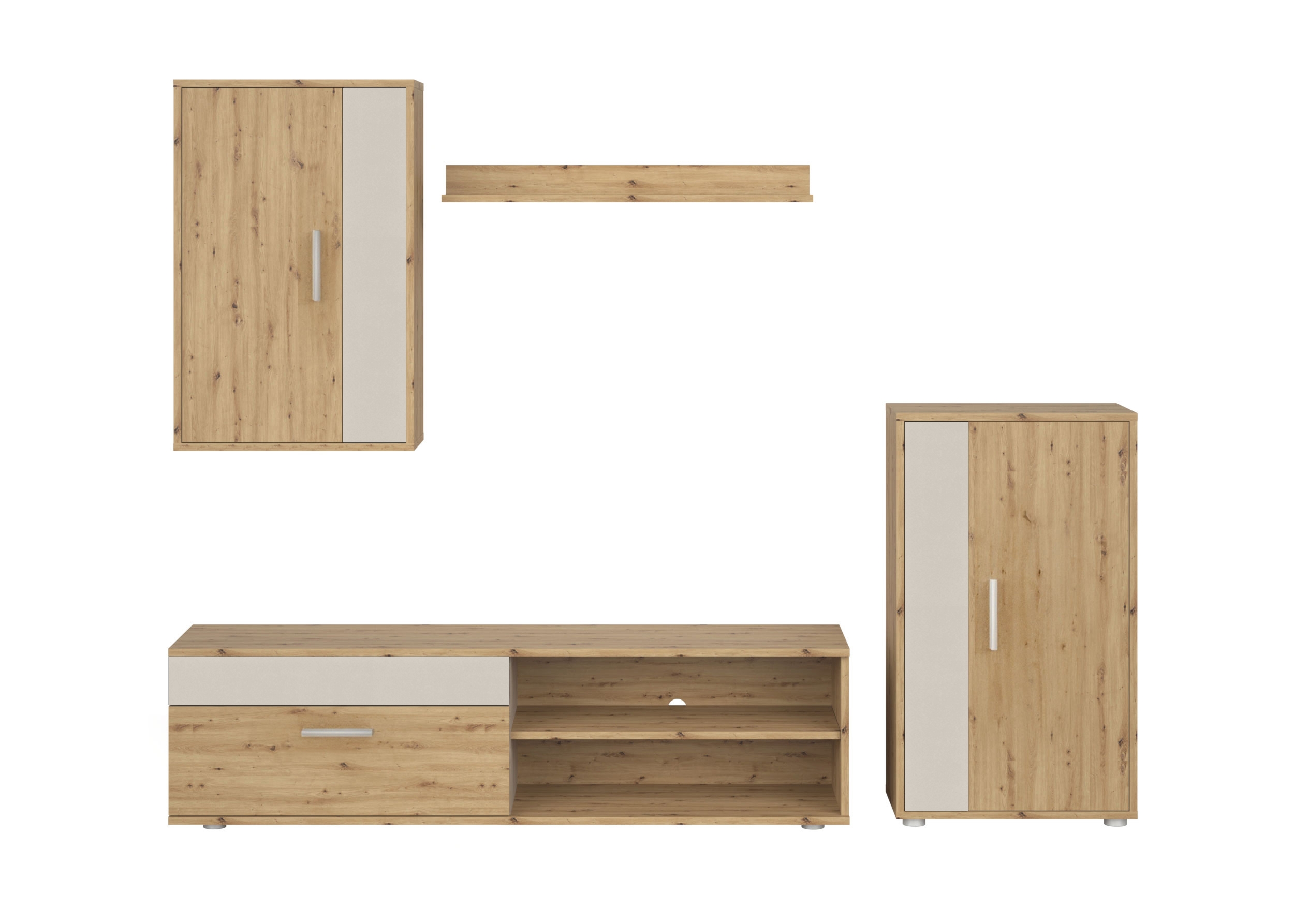 BENSON zestaw mebli, kolor: dąb artisan - kaszmir