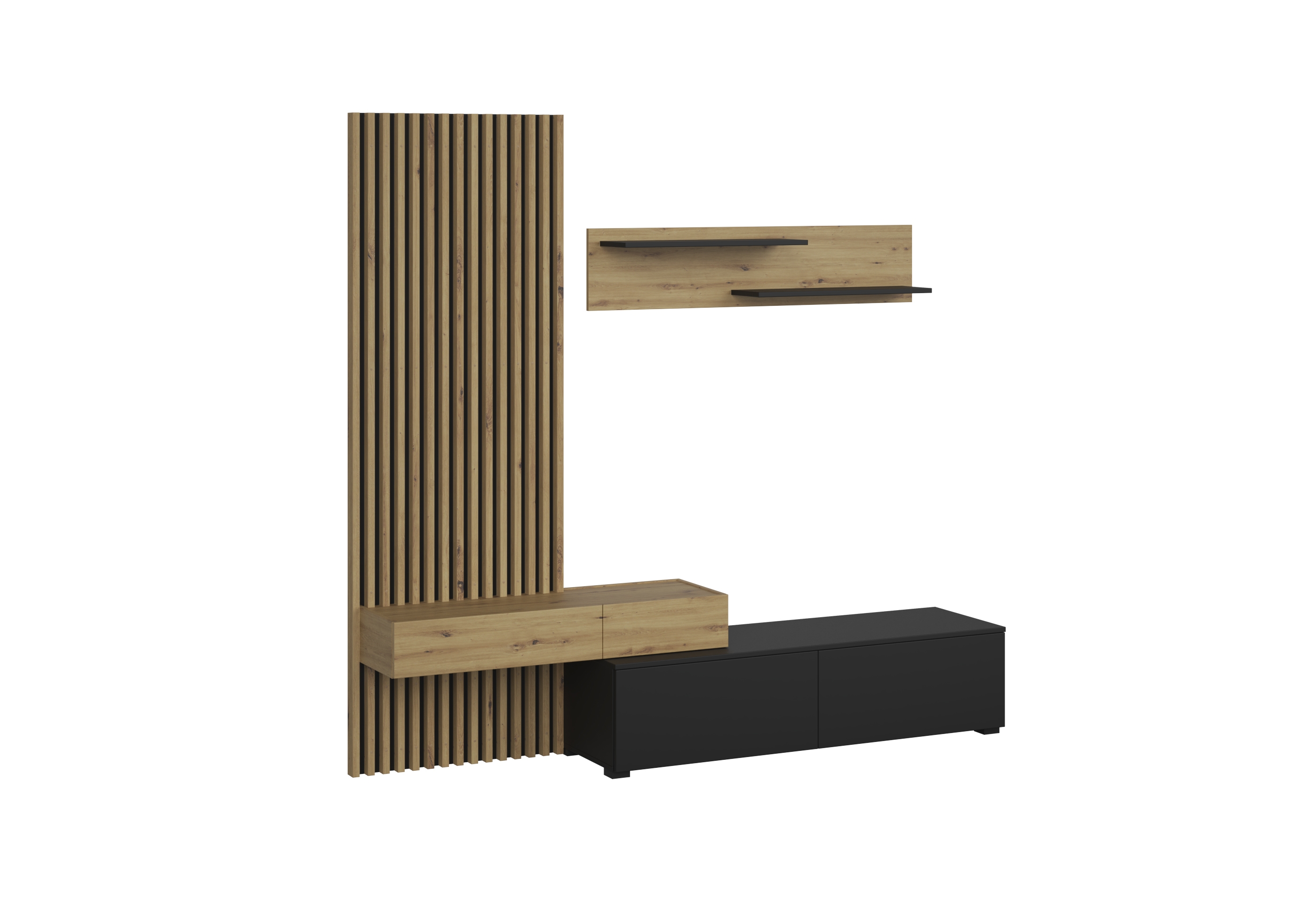 CAMINO zestaw mebli, kolor: dąb artisan - czarny