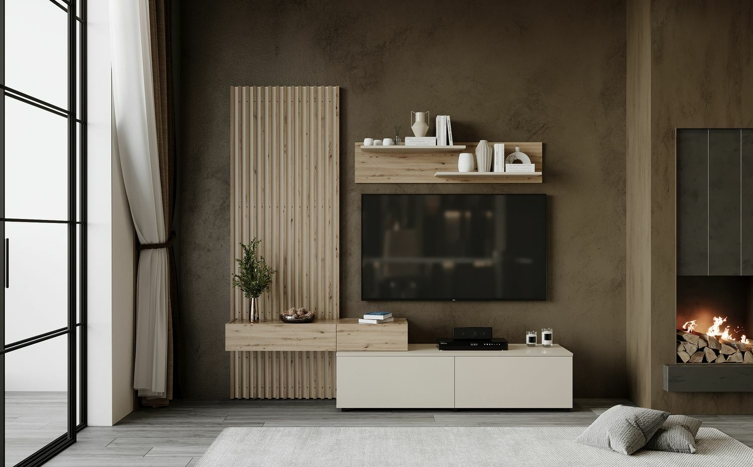 CAMINO zestaw mebli, kolor: dąb artisan - kaszmir