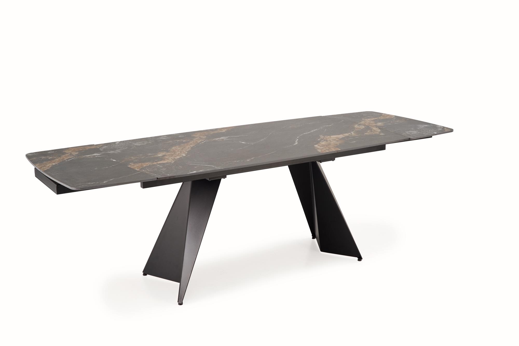 ARMANI stół rozkładany, blat - czarny marmur, noga - czarny (2p=1szt)