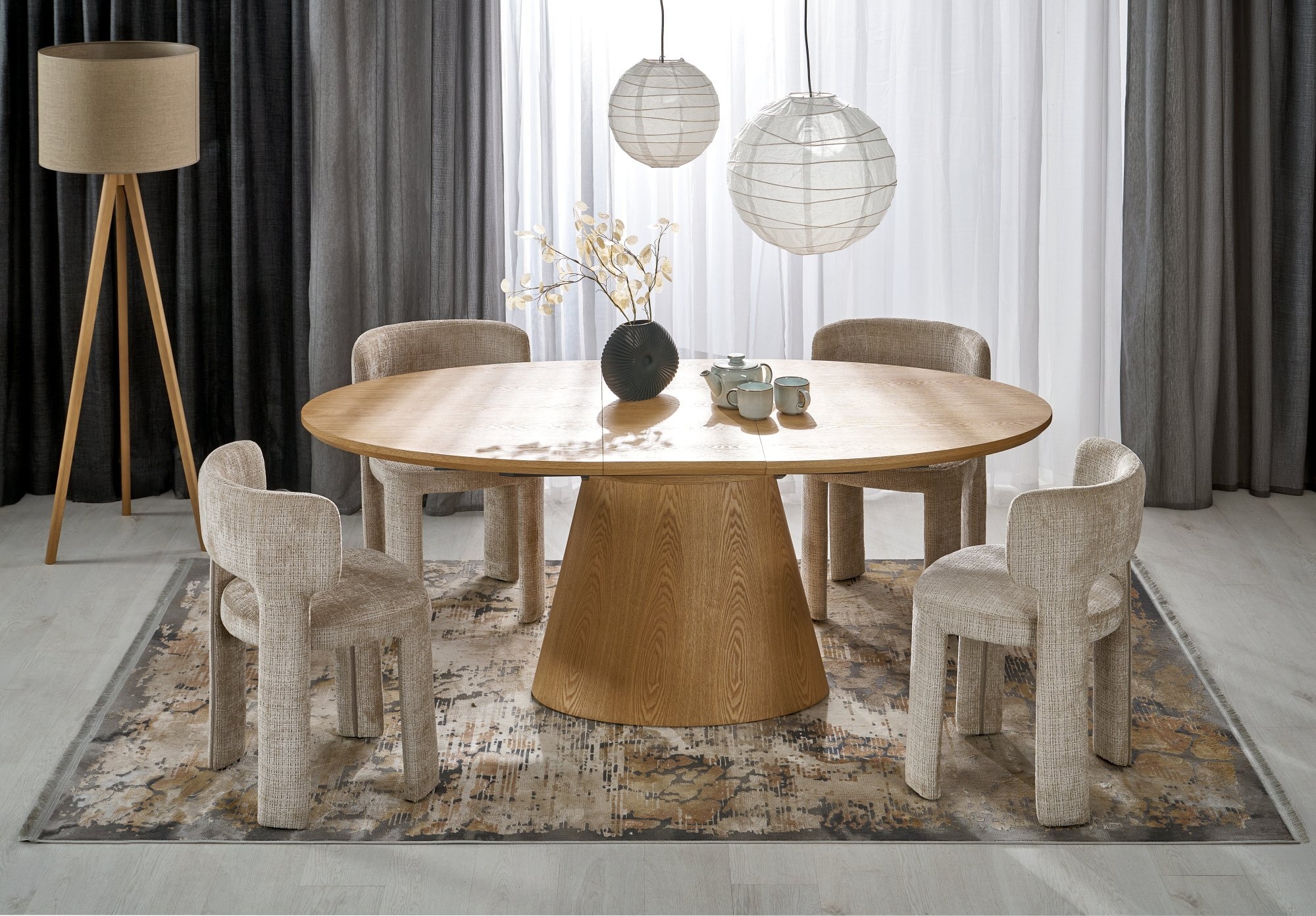 CALYPSO stół rozkładany, naturalny (2p=1szt)