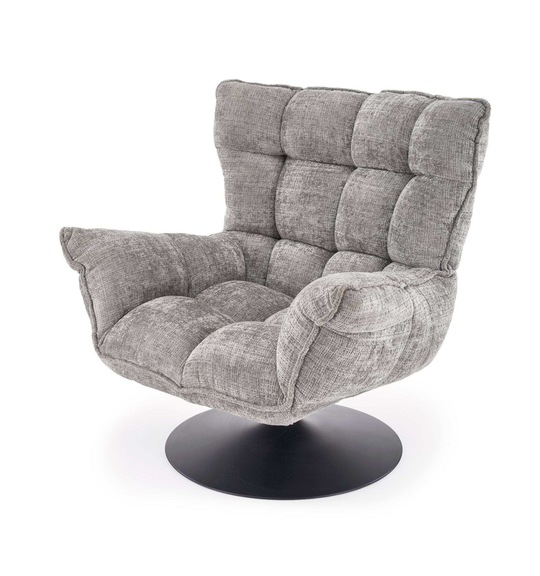 HAGEN fotel wypoczynkowy z funkcją obracania i kołyski, popielaty (1p=1szt)