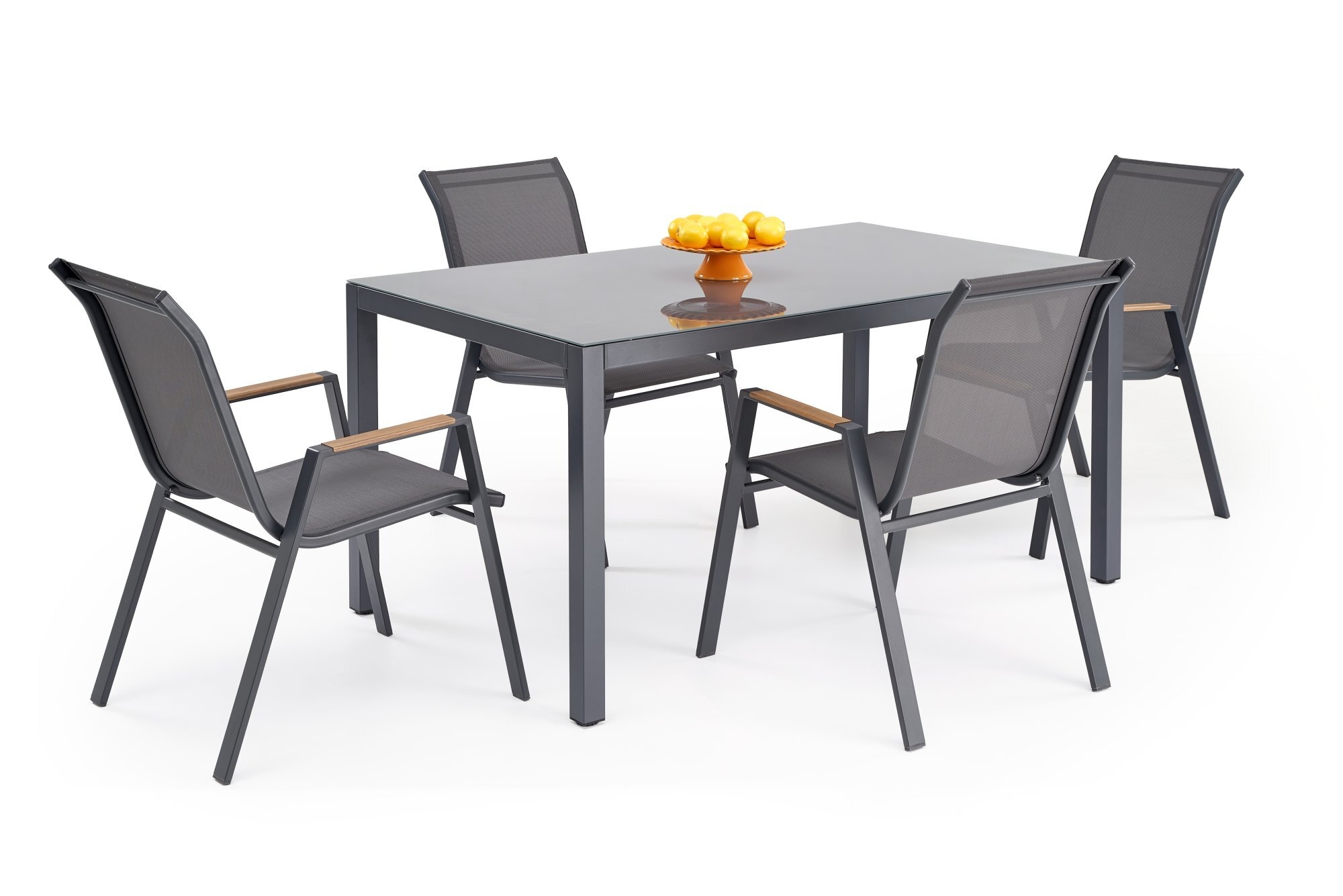 HOVER stół ogrodowy, popielaty / antracytowy (1p=1szt)