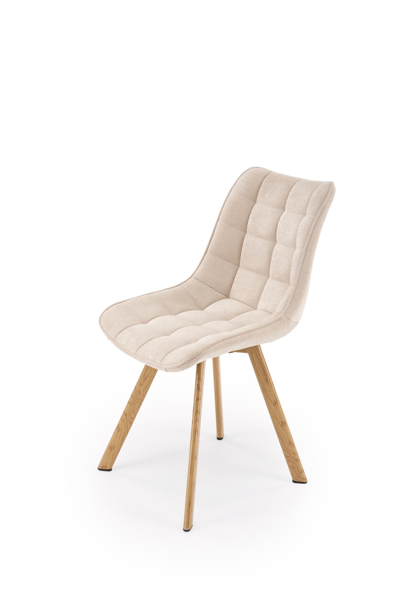 K332_WD krzesło nogi - naturalny, siedzisko - beżowy (1p=2szt)