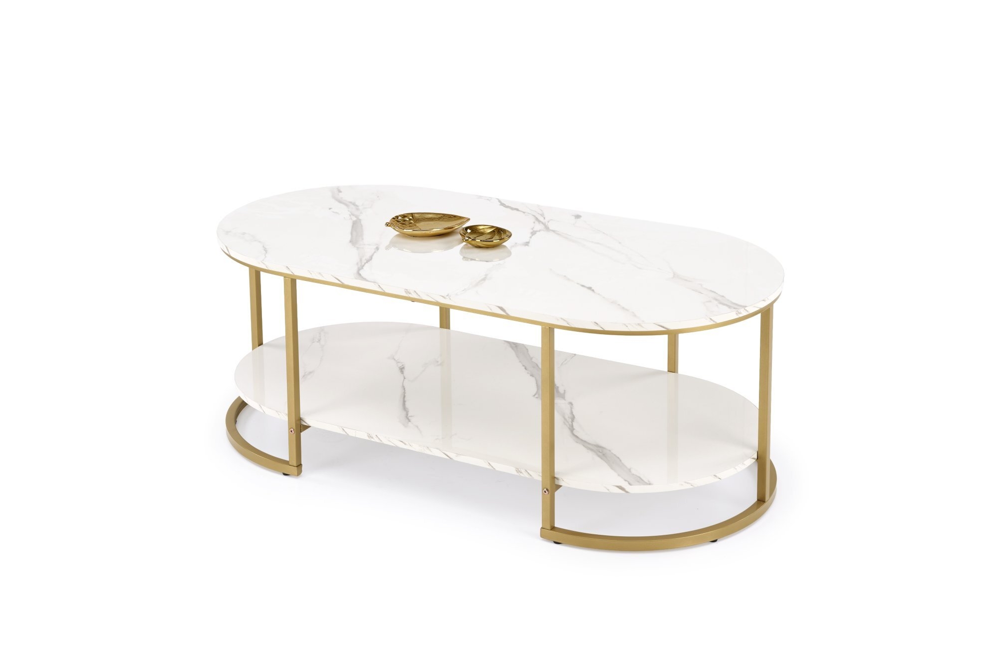 KALUA ława biały marmur / złoty (1p=1szt)