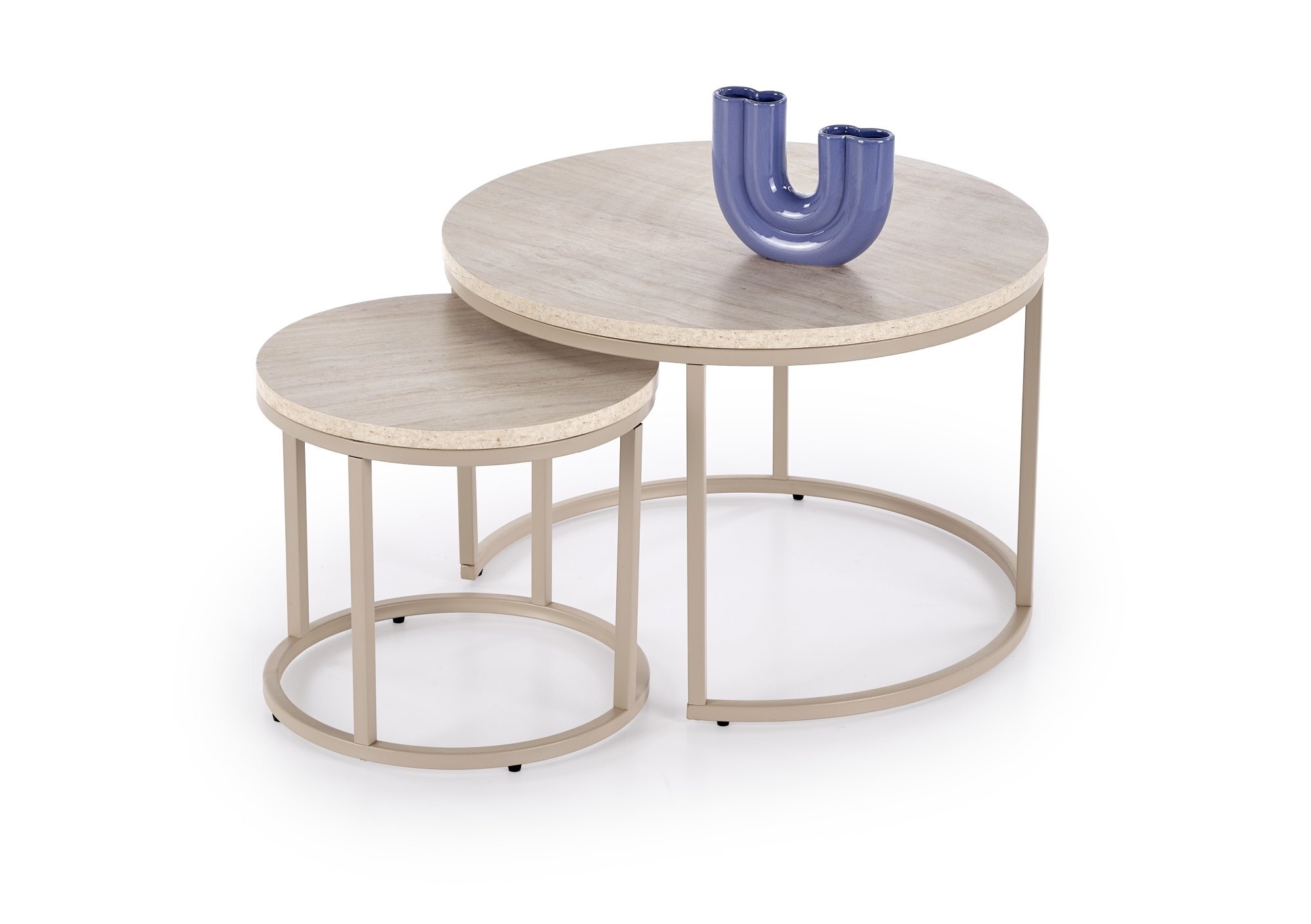 PAOLA zestaw 2 ław trawertyn / kaszmir (1p=1szt)