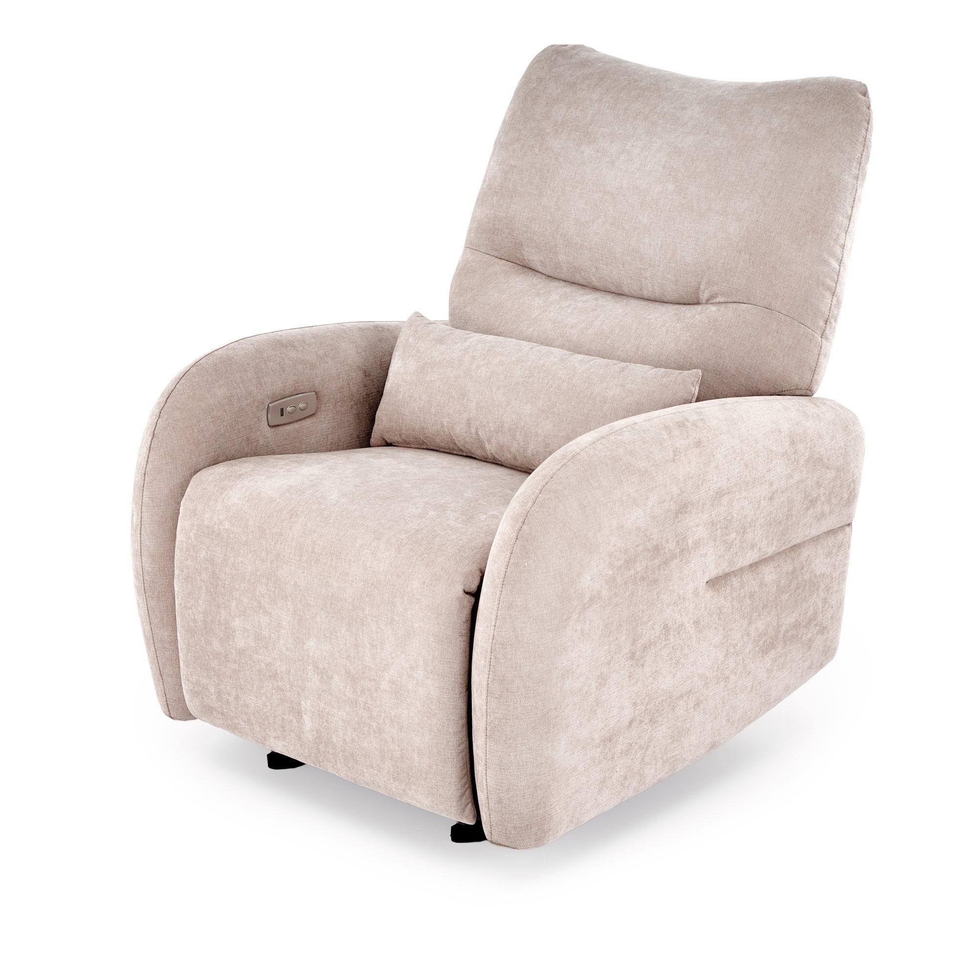 SAXON fotel wypoczynkowy z funkcją elektrycznego rozkładania / kołyski, beżowy (1p=1szt)