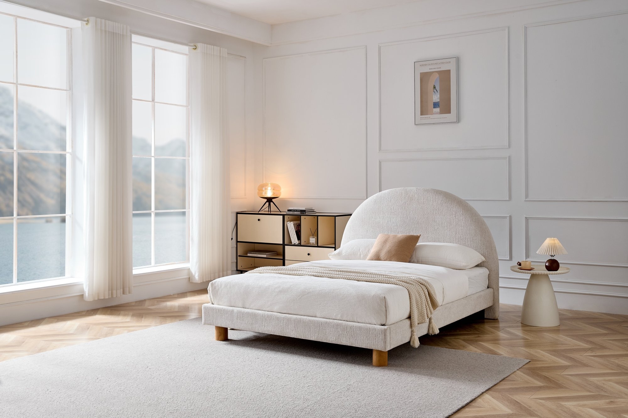 TURI 160 łóżko beżowy (2p=1szt)