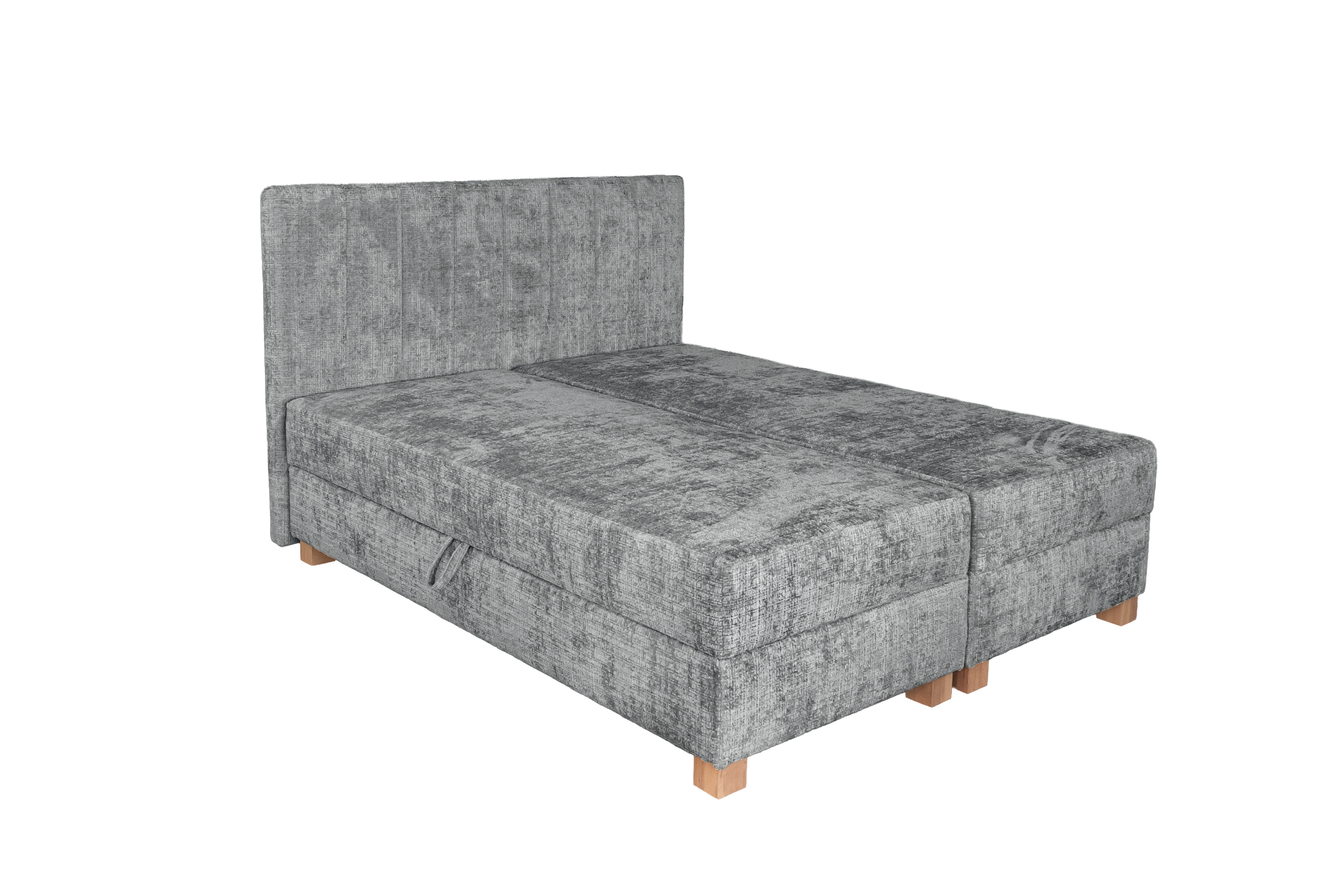 LARGO 160 łóżko z pojemnikiem na pościel i wbudowanym materacem popielaty  (3p=1szt)