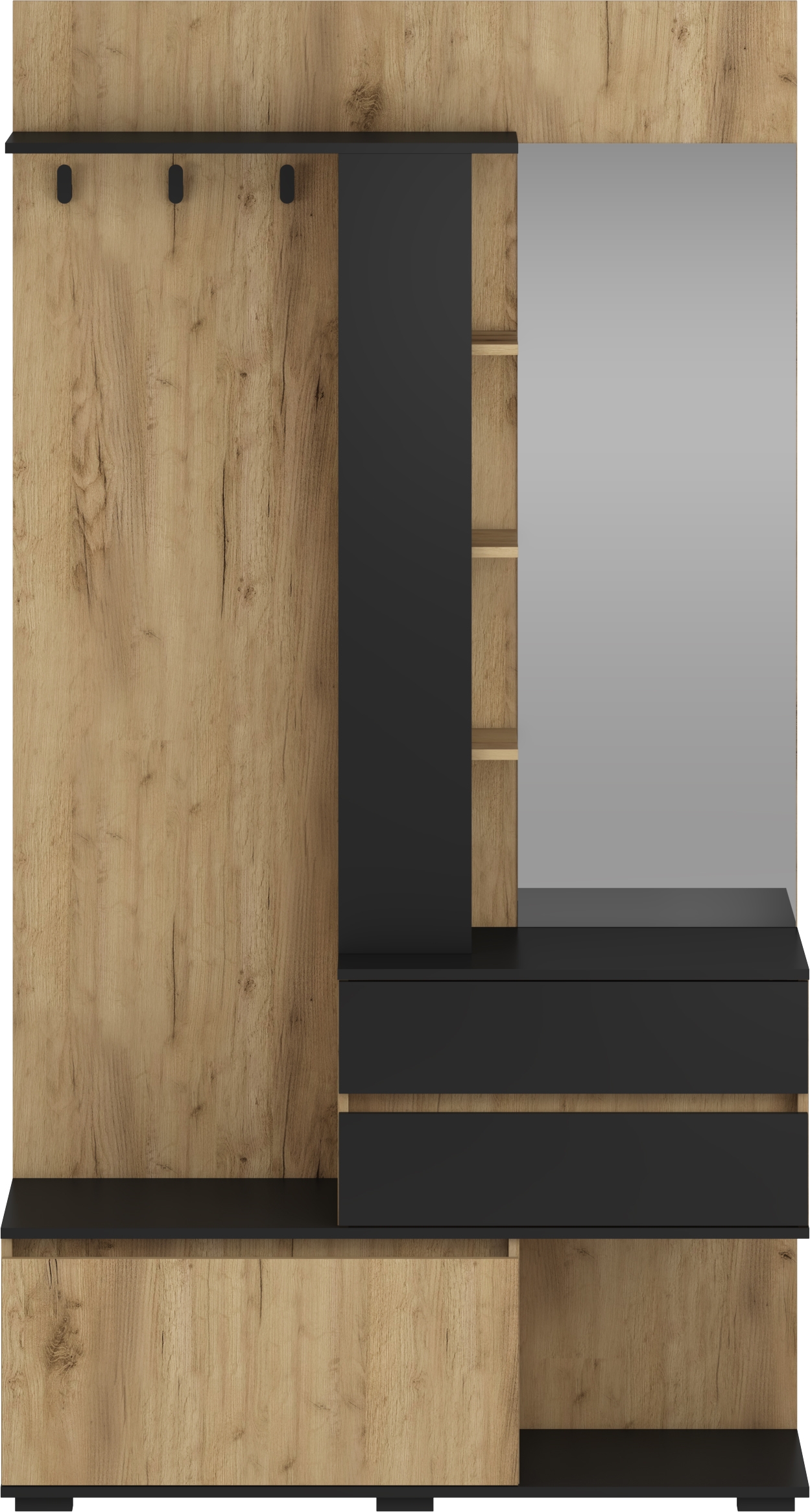 BAFRA przedpokój dąb złoty / czarny (3p=1szt)